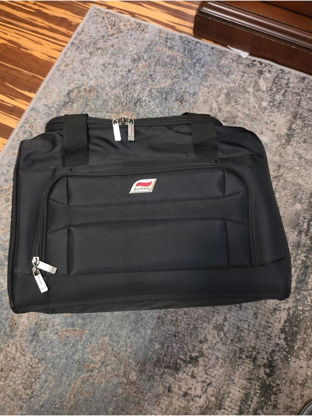 NWT Andare Milan 3 Black Ballistic Travel Tote Carry On Bag 16x12